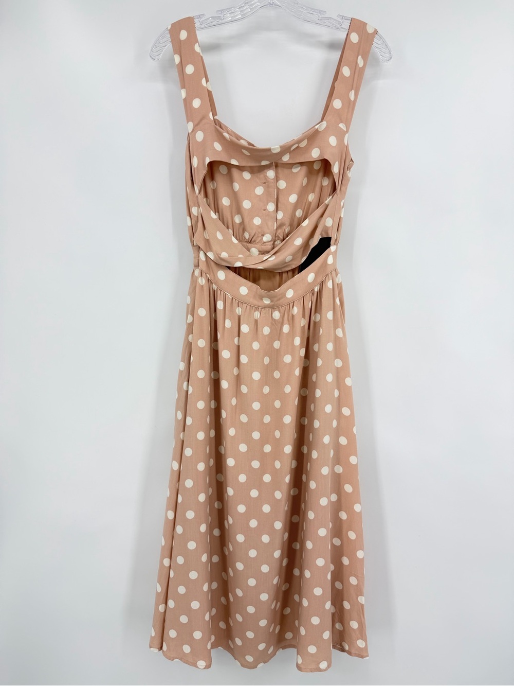 Reformation NWT Lanai Polka Dot Sun Dress Blush Pink White Size XS - Picture 6 of 14